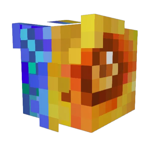 Phoe_nix Minecraft avatar head, 3D render