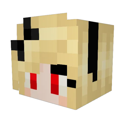 PhoebeFrog Minecraft avatar head, 3D render