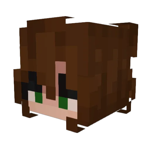 Phoebeirl Minecraft avatar head, 3D render