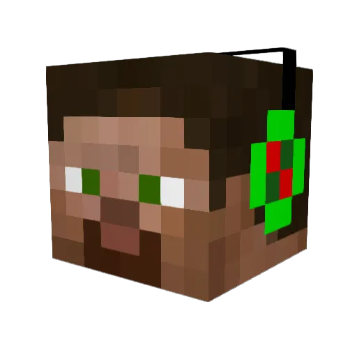 Phoelipp Minecraft avatar head, 3D render