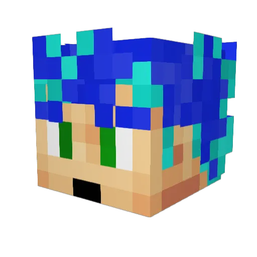 PhoeniX3838 Minecraft avatar head, 3D render