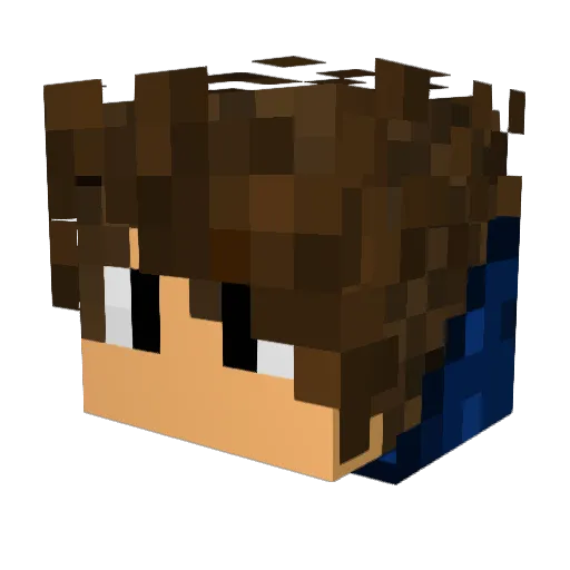 Phoeniana Minecraft avatar head, 3D render