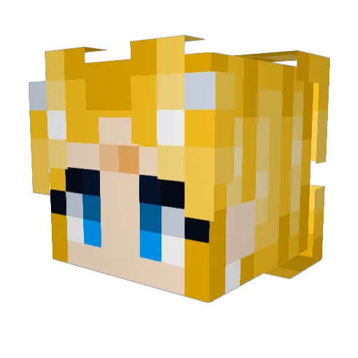 Phoenix1592 Minecraft avatar head, 3D render