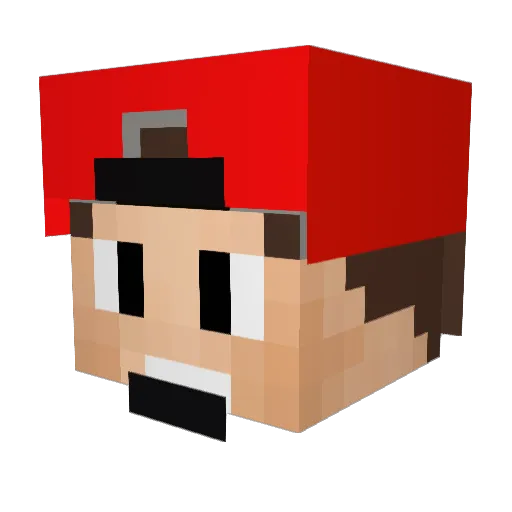 Phoenix2002 Minecraft avatar head, 3D render