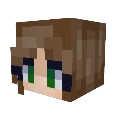 Phoenix3334 Minecraft avatar head, 3D render
