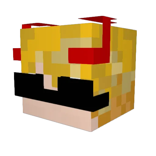 PhoenixAnimus Minecraft avatar head, 3D render