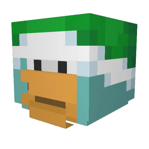 PhoenixBombson Minecraft avatar head, 3D render