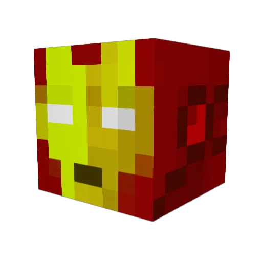 PhoenixDB Minecraft avatar head, 3D render