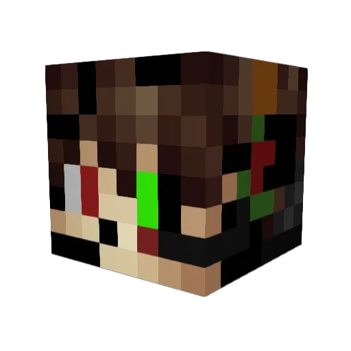 PhoenixDraggon Minecraft avatar head, 3D render