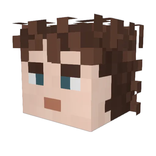 PhoenixF06 Minecraft avatar head, 3D render
