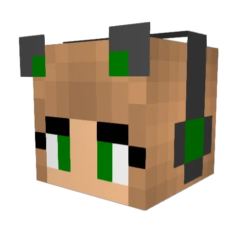 PhoenixFeather12 Minecraft avatar head, 3D render
