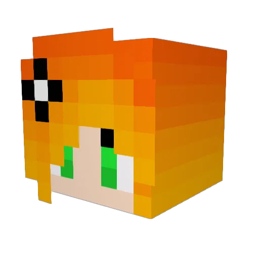PhoenixFeather22 Minecraft avatar head, 3D render