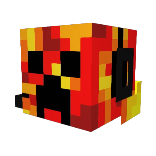 PhoenixFire1000 Minecraft avatar head, 3D render