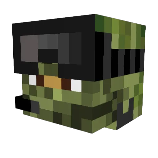 PhoenixFired Minecraft avatar head, 3D render