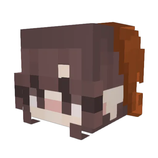PhoenixFlight Minecraft avatar head, 3D render