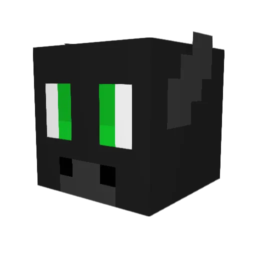 PhoenixGlaive Minecraft avatar head, 3D render