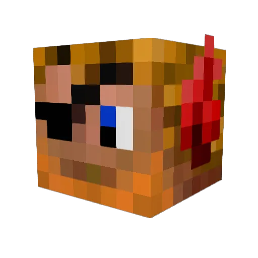 PhoenixGui Minecraft avatar head, 3D render