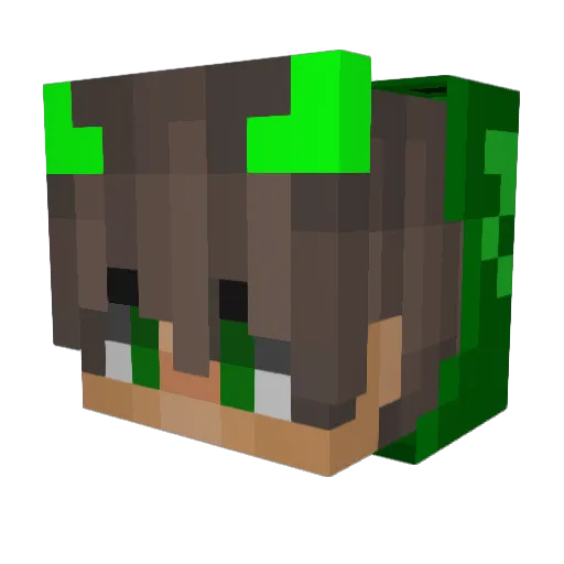 PhoenixHeat1850 Minecraft avatar head, 3D render