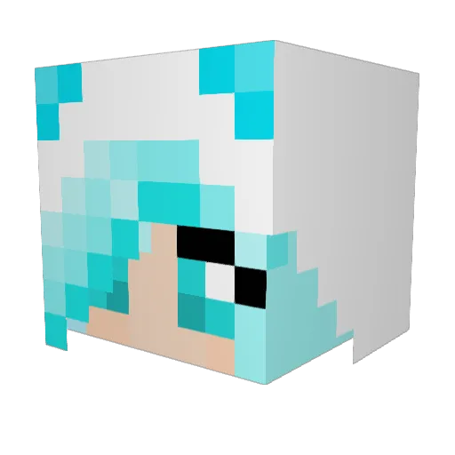 PhoenixKnightess Minecraft avatar head, 3D render