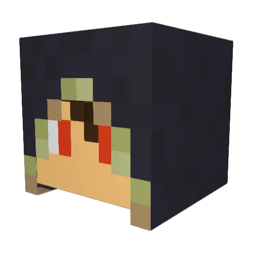 PhoenixMjr Minecraft avatar head, 3D render