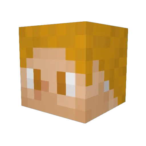 PhoenixOfM Minecraft avatar head, 3D render