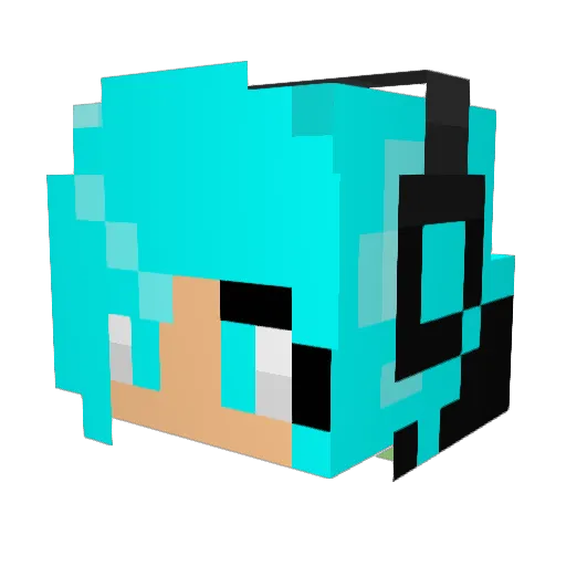 PhoenixPheasant Minecraft avatar head, 3D render