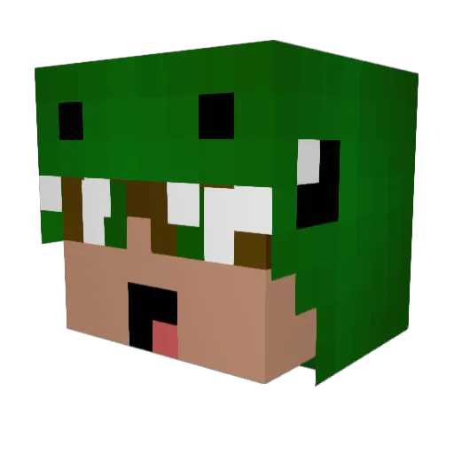 PhoenixRazer Minecraft avatar head, 3D render