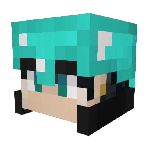 PhoenixRisingg Minecraft avatar head, 3D render