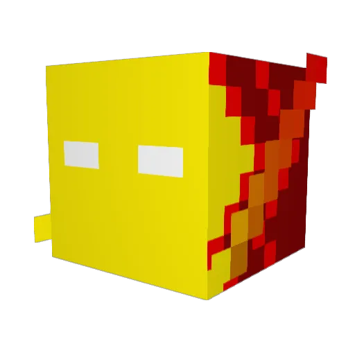 PhoenixSC Minecraft avatar head, 3D render