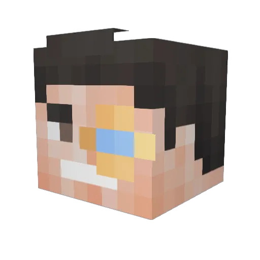 PhoenixSpirit Minecraft avatar head, 3D render