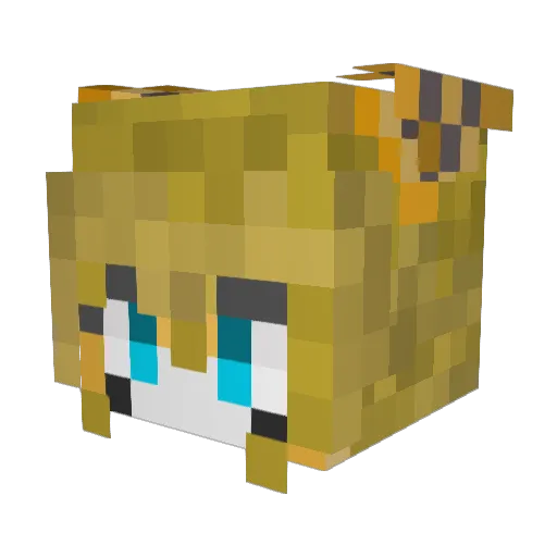 PhoenixTheShark Minecraft avatar head, 3D render