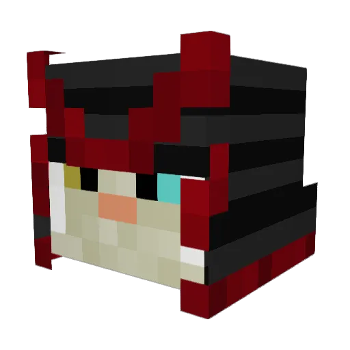 PhoenixTiger Minecraft avatar head, 3D render