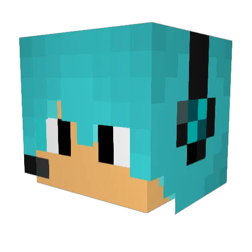 PhoenixUnL1M1Ted Minecraft avatar head, 3D render