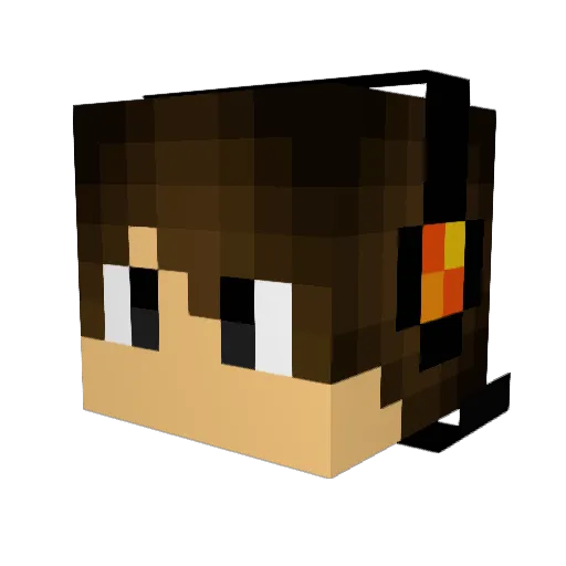 Phoenix_21_ Minecraft avatar head, 3D render