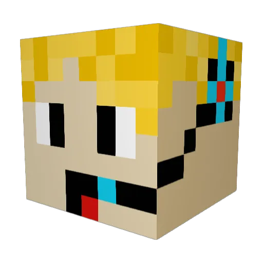 Phoenixgamer_LP Minecraft avatar head, 3D render