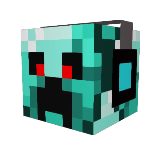 Phoenixiwaki Minecraft avatar head, 3D render