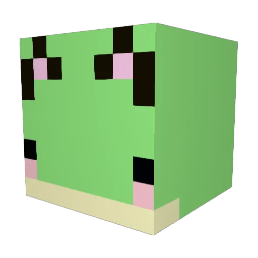Phog_ Minecraft avatar head, 3D render