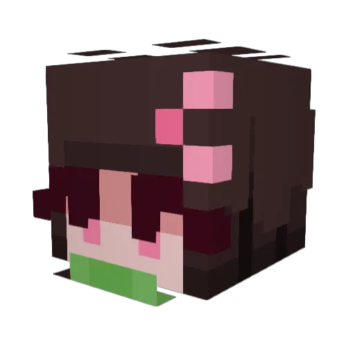 Phoieee Minecraft avatar head, 3D render