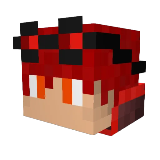PhoinixPhotia Minecraft avatar head, 3D render