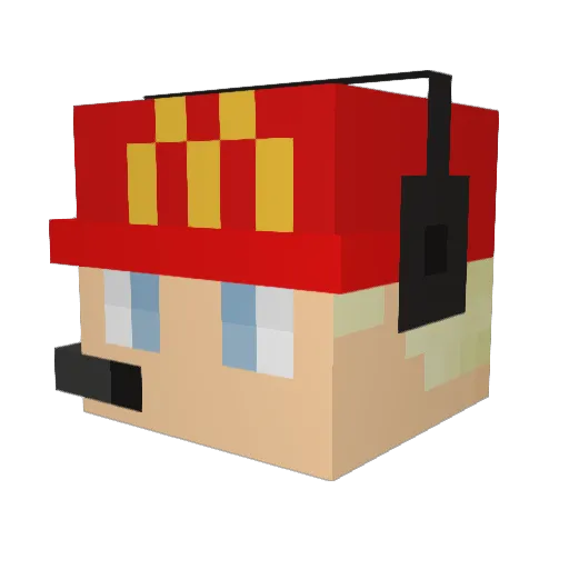 Pholicius Minecraft avatar head, 3D render