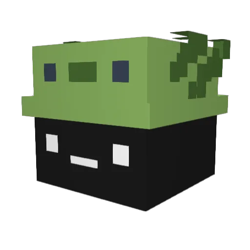Phollen Minecraft avatar head, 3D render