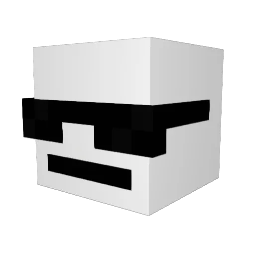 Phone46 Minecraft avatar head, 3D render