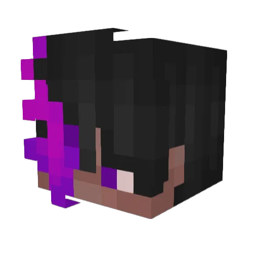 Phonix_of Minecraft avatar head, 3D render
