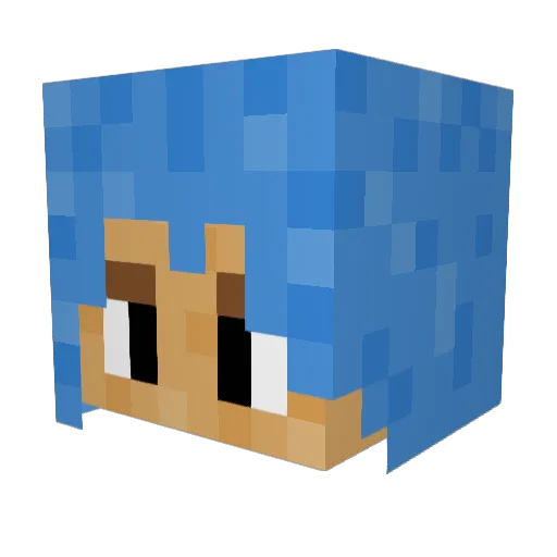 Phonochirp Minecraft avatar head, 3D render
