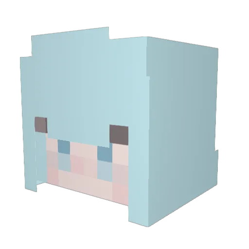 Phont_ Minecraft avatar head, 3D render