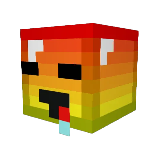 PhooTung Minecraft avatar head, 3D render