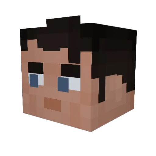 Phoolish Minecraft avatar head, 3D render