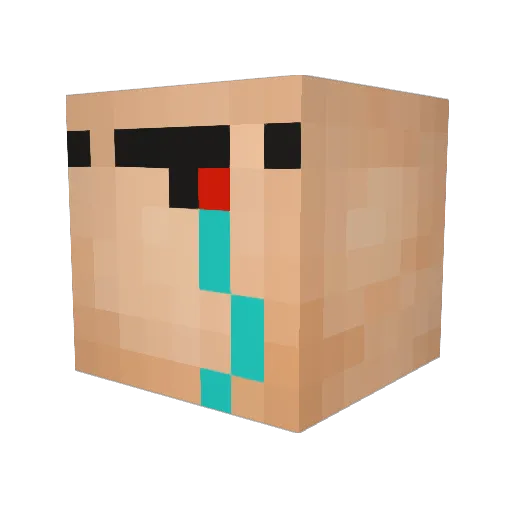 Phoomtoto Minecraft avatar head, 3D render