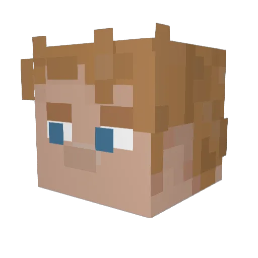 PhorPhox Minecraft avatar head, 3D render