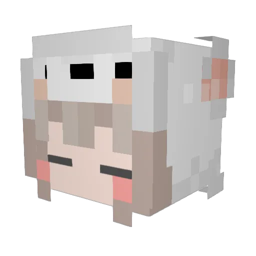Phorbee Minecraft avatar head, 3D render